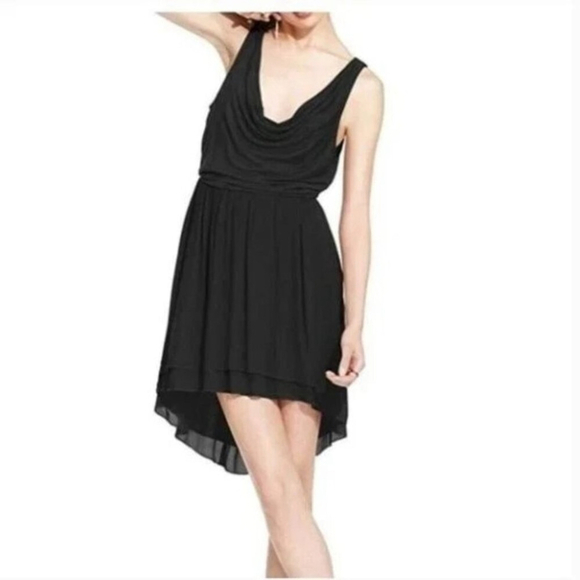 Free People Cowl Neck Sleeveless Two Timer Dress Open Back Black Size Medium - Picture 1 of 11